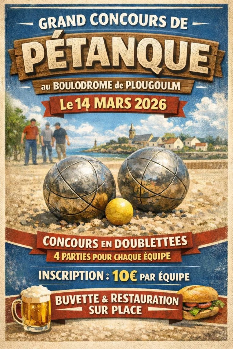 Grand concours de pétanque - Les Cadets de Plougoulm